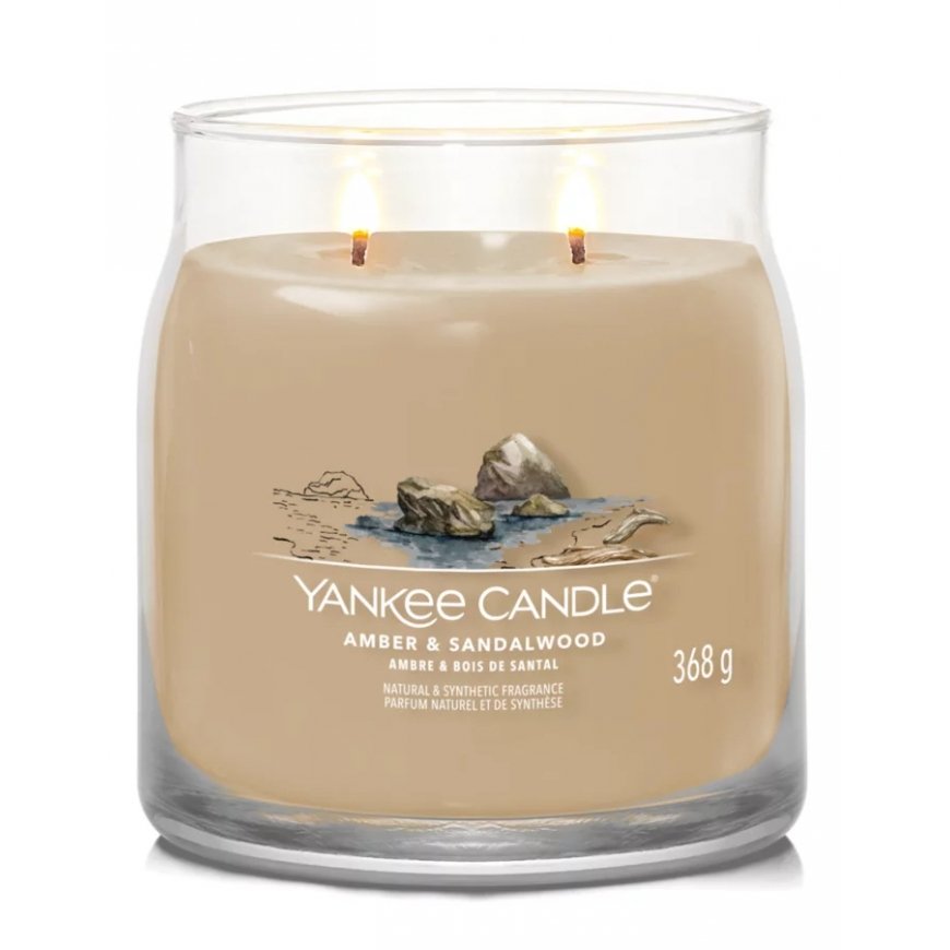Yankee Candle Amber & Sandalwood vaško žvakė Cilindras Gintaras, Kardamonas, Medienos Ruda 1 vnt – 2