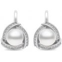 Brilio Silver Luxurious pearl earrings made of silver EA393W Brilio Silver Luxurious pearl earrings made of silver EA393W