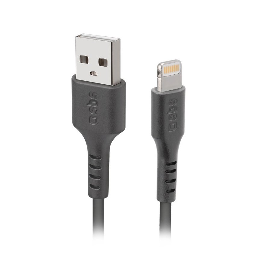 SBS TECABLEUSBIP589K „Lightning“ kabelis 1 m Juoda