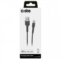 SBS TECABLEUSBIP589K Lightning-kaapeli 1 m musta SBS TECABLEUSBIP589K Lightning-kaapeli 1 m musta