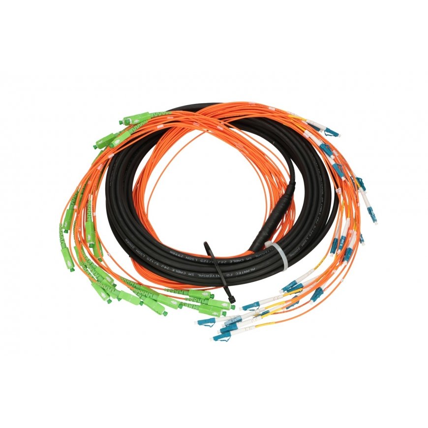 Extralink SC/APC-LC/PC | multipatchcord | SM 24F 30M, cascade, 90cm