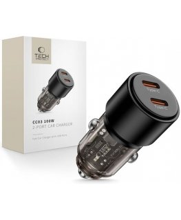 CC03 2-port PD100W car charger - black