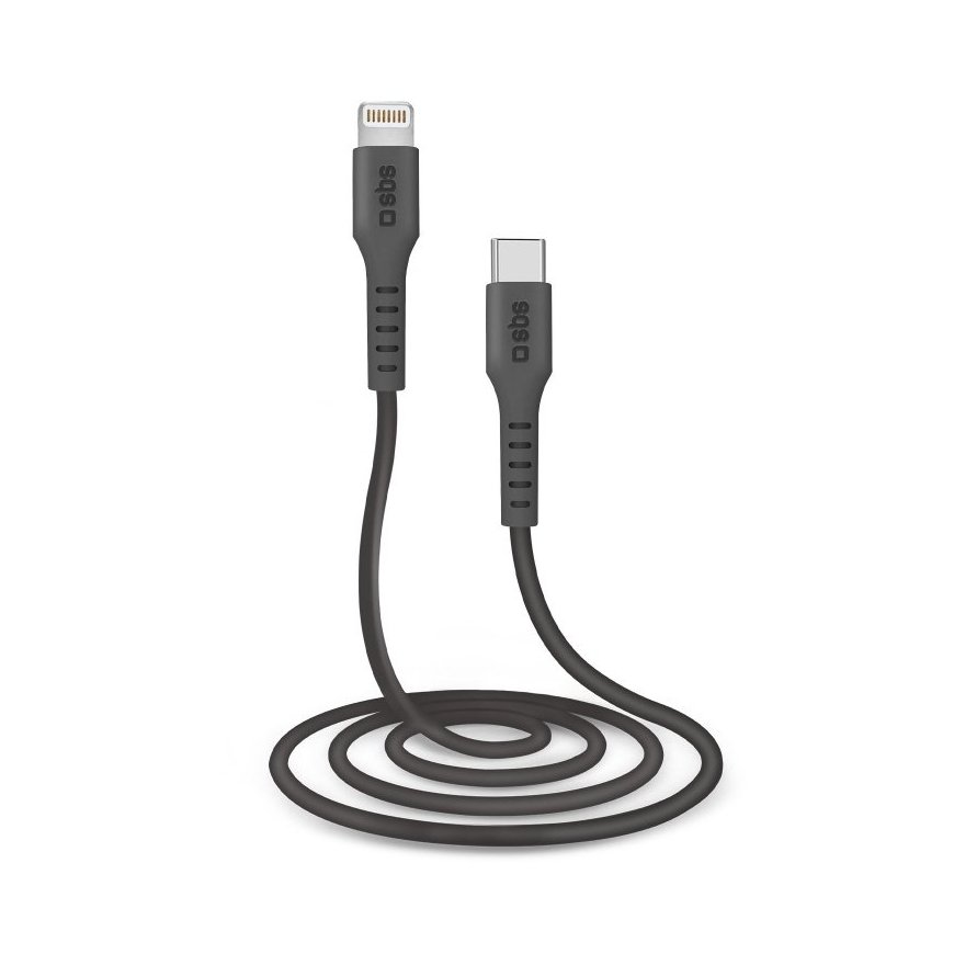 SBS TECABLELIGTC1K lightning cable 1 m Black – 2