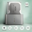 Axagon AXG ADSA-DC - Docking- und Kopierstation 2x 2.5''/3.5'' SATA USB 3.0 - Digital/Daten