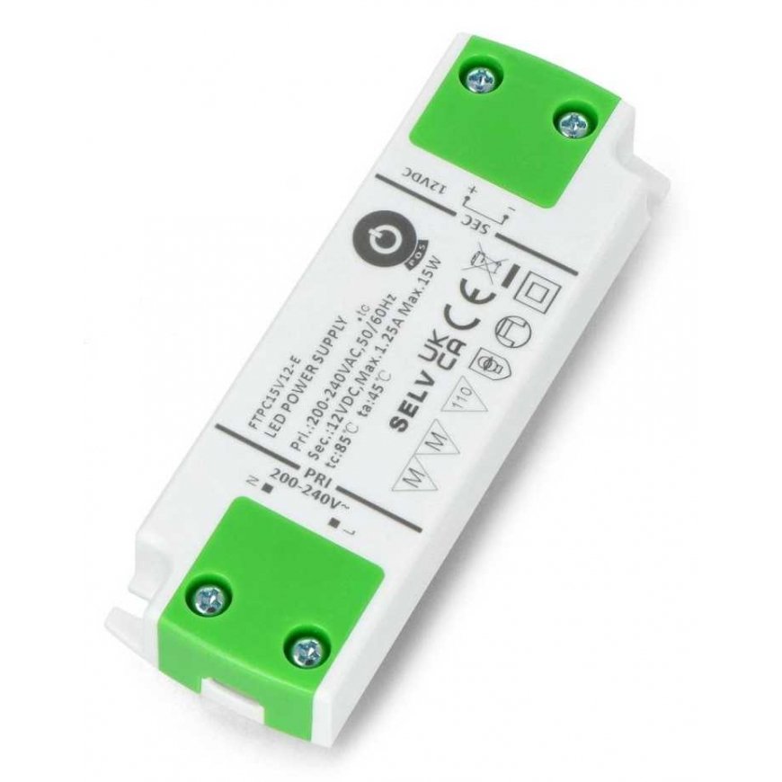 Oem Power supply for LED strips FTPC15V12-E - 12V 1.25A 15W - constant voltage