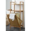 Bathroom solutions shelf with 2 shelves/laundry basket, bamboo Bathroom solutions shelf with 2 shelves/laundry basket, bamboo