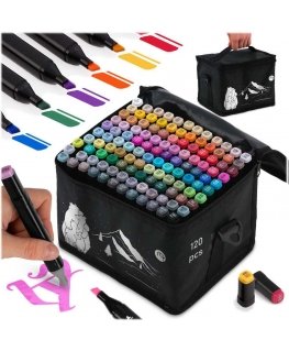 Alcohol markers with bag 120 pcs Nukido NK-913