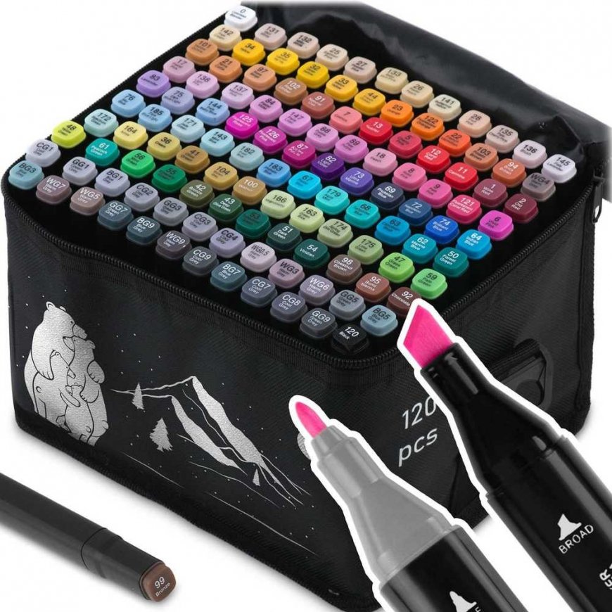 Alcohol markers with bag 120 pcs Nukido NK-913 – 4