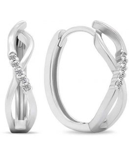 Brilio Silver Stylish silver rings with zircons EA454W