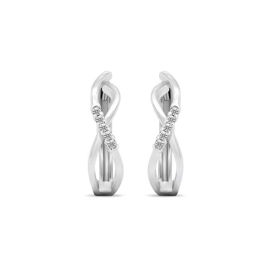 Brilio Silver Stylish silver rings with zircons EA454W – 2