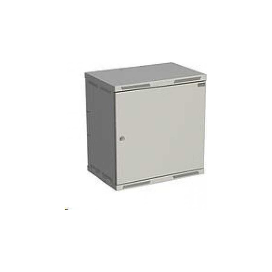 Solarix-seinäkaappi SENSA 12U 400mm, metalliovet, RAL 7035 SENSA-12U-64-21-G