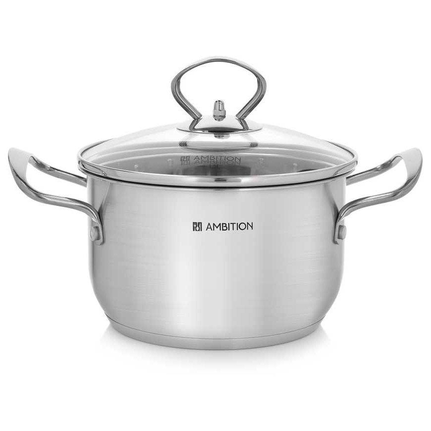 Steel pot with lid Petite 16 cm 1.9 l AMBITION