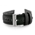 Pacific W34 nahkaranneke kellolle - PREMIUM - musta/musta - 24 mm Pacific W34 nahkaranneke kellolle - PREMIUM - musta/musta - 24 mm