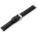 Pacific W34 nahkaranneke kellolle - PREMIUM - musta/musta - 24 mm Pacific W34 nahkaranneke kellolle - PREMIUM - musta/musta - 24 mm