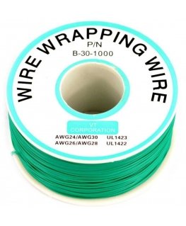 Oem Insulated PVC Coated 30AWG Wire Wrapping Wire Spool 1000Ft - Green