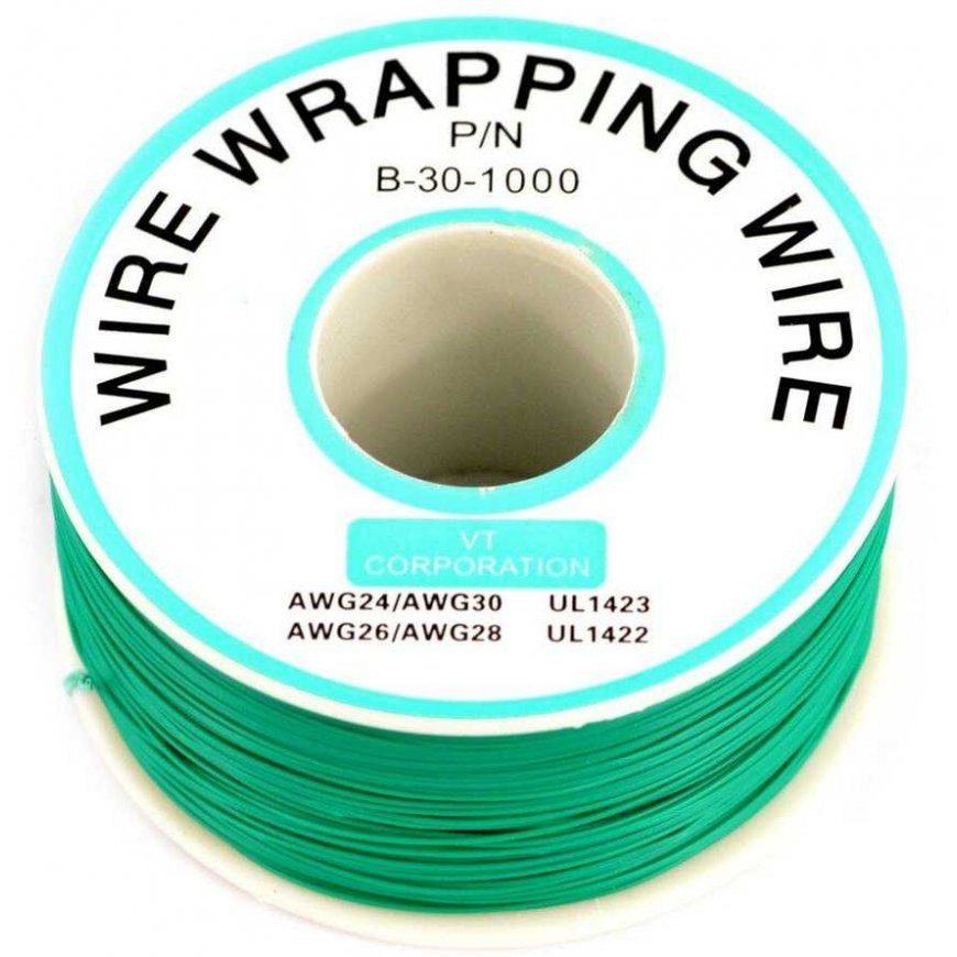 Oem Izoliuota PVC dengta 30AWG laidų vyniojimo vielos ritė 1000Ft - žalia