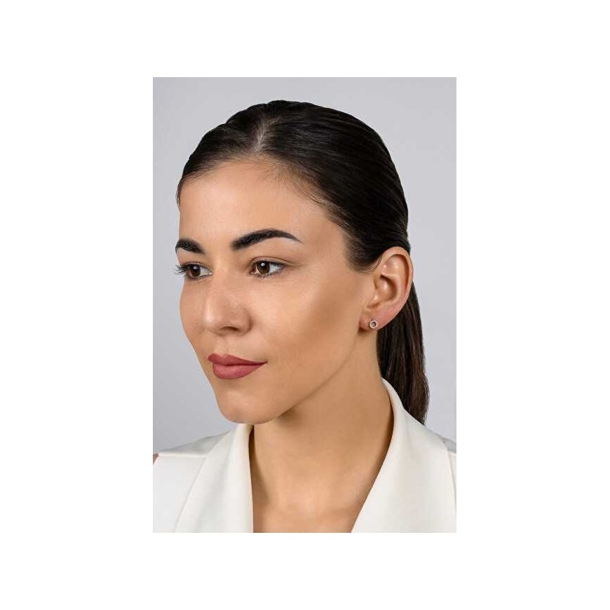 Brilio Silver Shiny silver hoop earrings EA102WRBW – 2