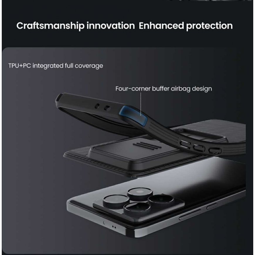 Nillkin CamShield PRO Hard Xiaomi 14T Pro dėklas telefonui juodos spalvos – 3