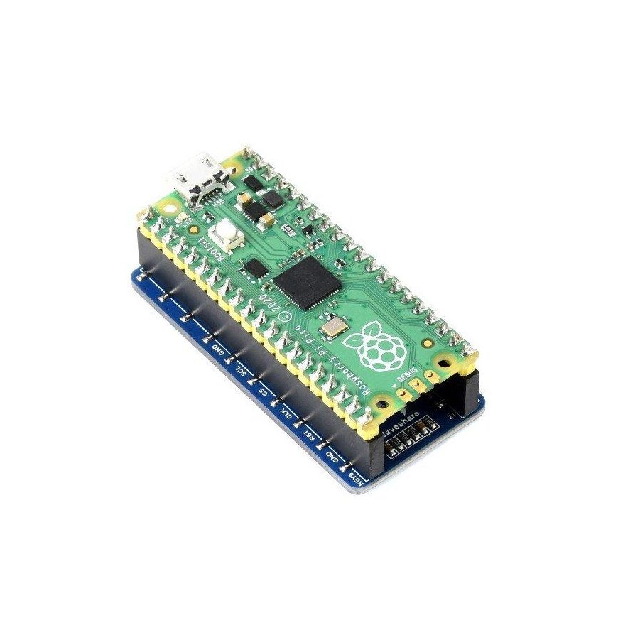 OLED ekranas 1.3" 64x128px, SPI/I2C, juodas/baltas, skirtas Raspberry Pi Pico, Waveshare 19376 – 2
