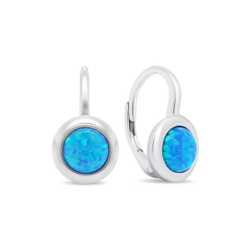 Brilio Silver Brilio Silver Fine silver earrings with synthetic opals EA376WB