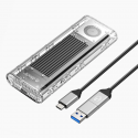 Orico TCM2-G20 M.2 NVME USB-C 3.2 20Gb|s Disk Drive - Silver|Tra Orico TCM2-G20 M.2 NVME USB-C 3.2 20Gb|s Disk Drive - Silver|Tra