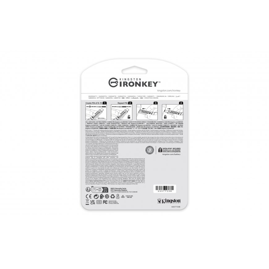 Kingston Technology IronKey Keypad 200 USB-muisti 512 GB USB Type-C 3.2 Gen 1 (3.1 Gen 1) Sininen – 4