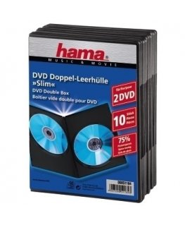 Hama DVD Slim Double-Box 10, Black 2 диск (ов) Черный