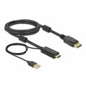 DeLOCK 85964 videokaabliadapter 2 m HDMI tüüp A (Standard) DisplayPort + USB Type-A Must DeLOCK 85964 videokaabliadapter 2 m HDMI tüüp A (Standard) DisplayPort + USB Type-A Must