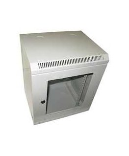XtendLan 10" wall cabinet 9U 350x140, load capacity 50 kg, plexiglass doors, welded, gray color
