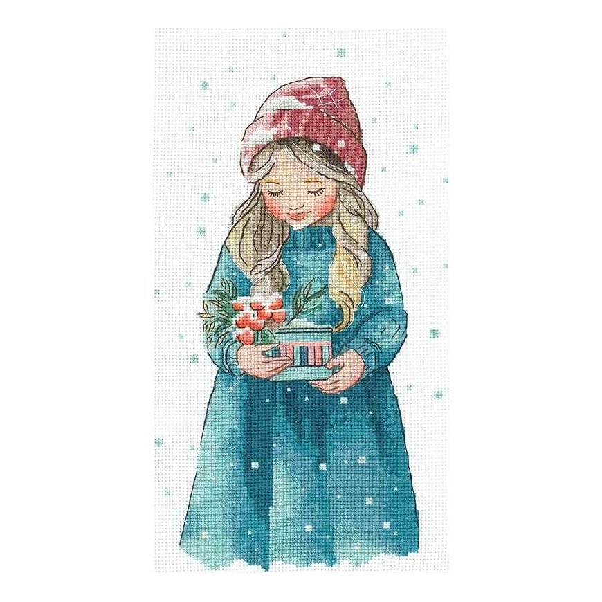 Beldizart Cross stitch kit "Winter Girl" SAND-37