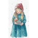 Beldizart Cross stitch kit "Winter Girl" SAND-37 Beldizart Cross stitch kit "Winter Girl" SAND-37