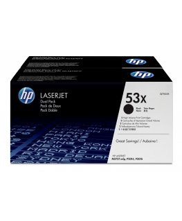 HP 53X, alkuperäinen riittoisa musta LaserJet-värikasetti, kaksoispakkaus