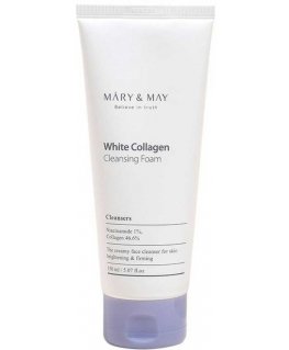 Mary Amp May MARY & MAY White Collagen Cleansing Foam - Kirkastava puhdistusvaahto 150 ml naisille