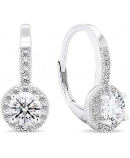 Brilio Silver Brilio Silver Unique silver earrings with clear zircons EA416W