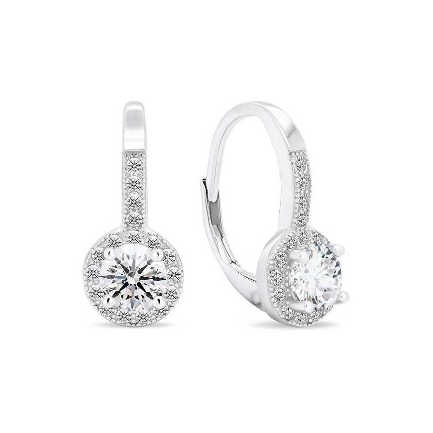 Brilio Silver Brilio Silver Unique silver earrings with clear zircons EA416W