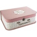 Atmosphera Decorative cardboard boxes, 3 sizes, pink suitcase motif Atmosphera Decorative cardboard boxes, 3 sizes, pink suitcase motif