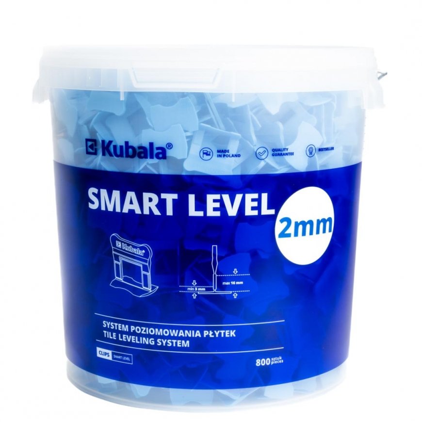 Tile leveling clips 2.0mm 800 pcs + 20L bucket