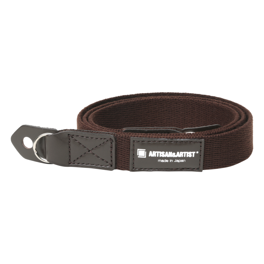 ARTISANARTIST Artisan & Artist I ACAM-102AA I Slim Cloth Strap (w/Ring-type/Eyelets) Brown