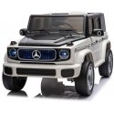 Lean Cars Yksipaikkainen lasten sähköauto Mercedes EQG 4x4, valkoinen Lean Cars Yksipaikkainen lasten sähköauto Mercedes EQG 4x4, valkoinen