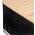 5five Simply Smart -musta leipälaatikko leikkuulaudalla ja sahalaitaisella veitsellä, 32,7 x 20,2 x 14,5 cm 5five Simply Smart -musta leipälaatikko leikkuulaudalla ja sahalaitaisella veitsellä, 32,7 x 20,2 x 14,5 cm