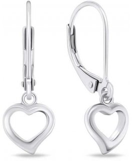 Brilio Silver Romantic Hopeiset Korvakorut Sydämet EA729W