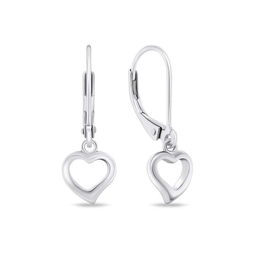 Brilio Silver Romantic Silver Earrings Hearts EA729W