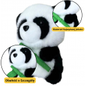 Lean Toys Plush panda with bamboo, 18 cm