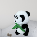 Lean Toys Pliušinis panda su bambuku, 18 cm Lean Toys Pliušinis panda su bambuku, 18 cm