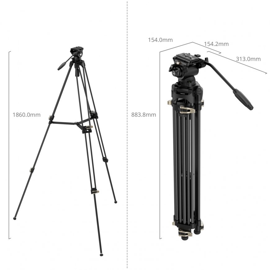 SmallRig 4686 kolmjalg Käsivideokaamera 3 jalg(ad) Must – 2