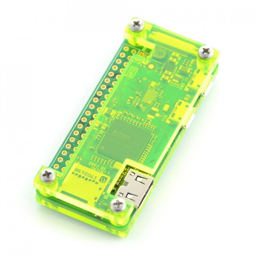 Raspberry Pi Zero case - Fluo Open - green