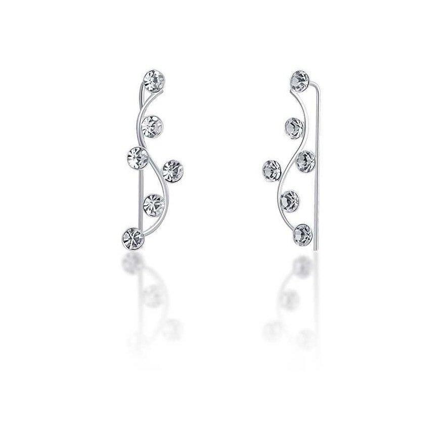 Jwl Luxury Pearls Pitkät kiiltävät korvakorut kristalleilla JL0690