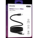 STATIK MagStack Pro, magnetinis laidas, USB-C į USB-C, 2m, Juodas STATIK MagStack Pro, magnetinis laidas, USB-C į USB-C, 2m, Juodas