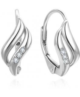 Brilio Silver Charming silver earrings with cubic zirconia EA1179W