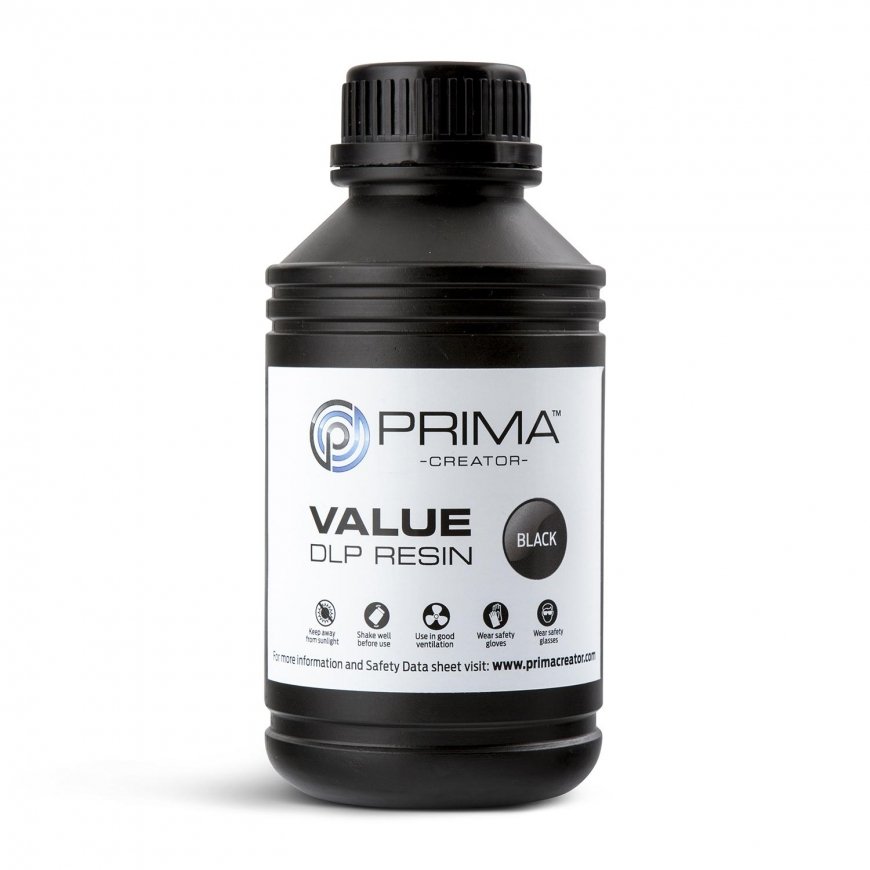 PrimaCreator Value UV/DLP derva - 500ml - Juoda – 2